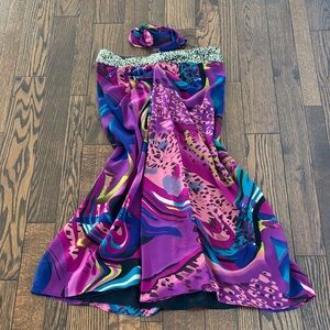 Vibrant Multicolor halter Dress size medium